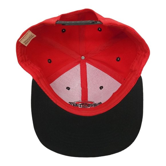 Ohio State Embroidered Logo Buckeyes Flat Short Brim Snapback Cap Baseball Hat - Picture 5 of 13